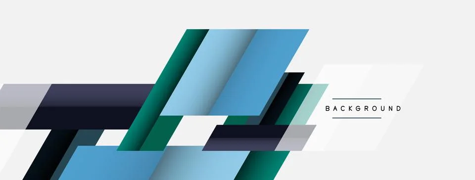 Background. Geometric diagonal square shapes and lines abstract composition Stock Illustration