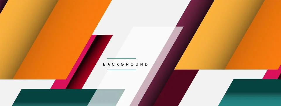 Background. Geometric diagonal square shapes and lines abstract composition Stock Illustration
