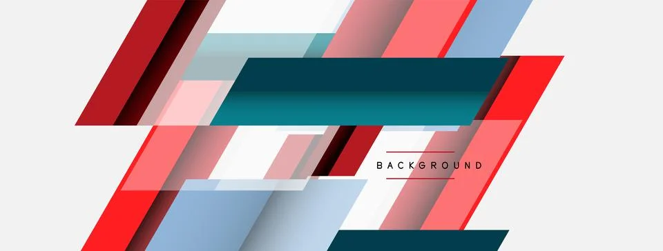 Background. Geometric diagonal square shapes and lines abstract composition Stock Illustration