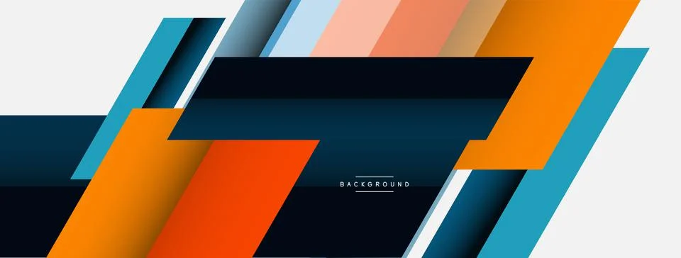 Background. Geometric diagonal square shapes and lines abstract composition イラスト素材