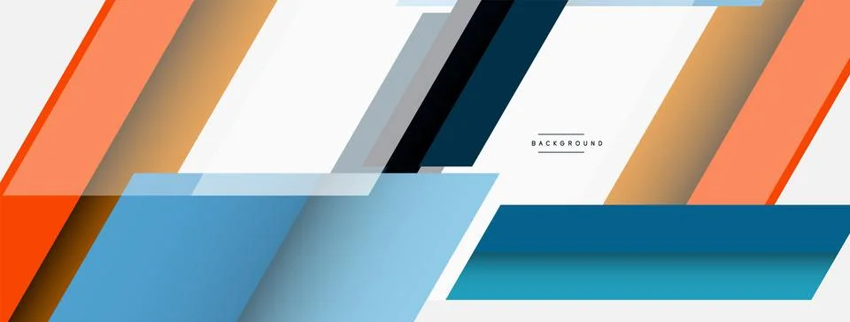 Background. Geometric diagonal square shapes and lines abstract composition Stock Illustration