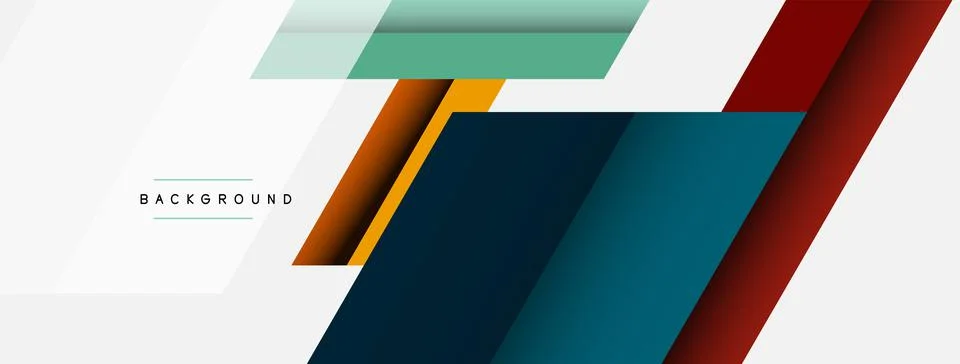 Background. Geometric diagonal square shapes and lines abstract composition Stock Illustration