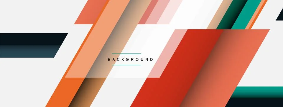 Background. Geometric diagonal square shapes and lines abstract composition Stock Illustration
