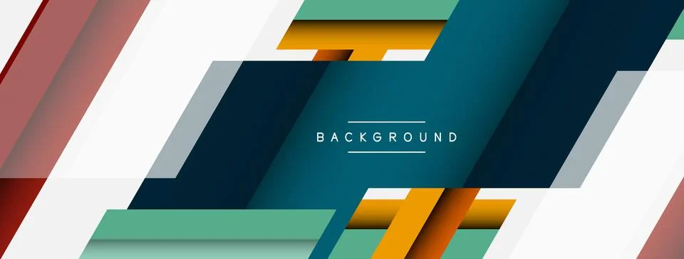 Background. Geometric diagonal square shapes and lines abstract composition Stockillustratie
