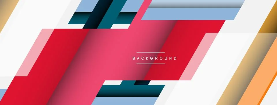 Background. Geometric diagonal square shapes and lines abstract composition Stockillustratie
