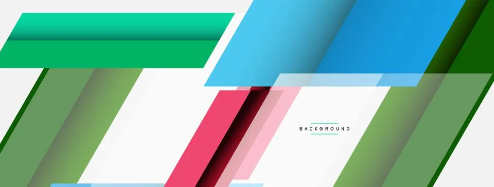 Background. Geometric diagonal square shapes and lines abstract composition Stock Illustration