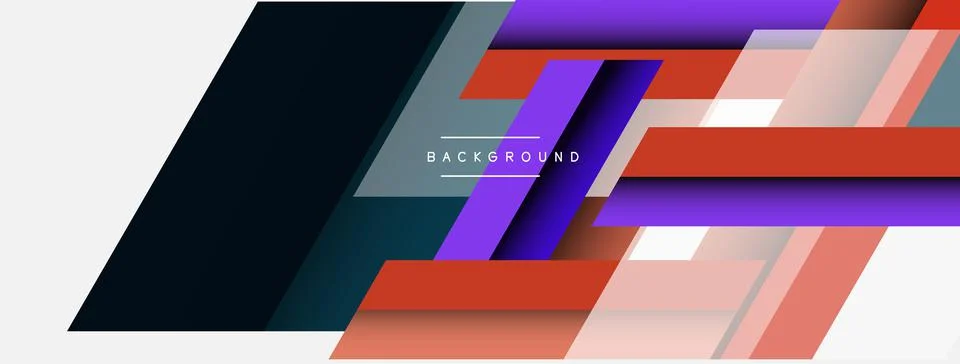 Background. Geometric diagonal square shapes and lines abstract composition Stock Illustration