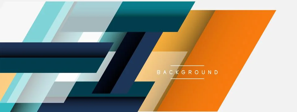 Background. Geometric diagonal square shapes and lines abstract composition Stock Illustration
