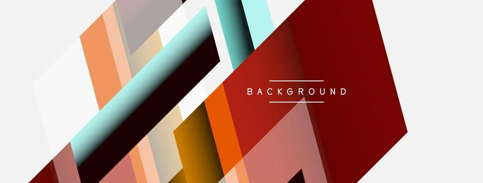 Background. Geometric diagonal square shapes and lines abstract composition Illustrazione stock