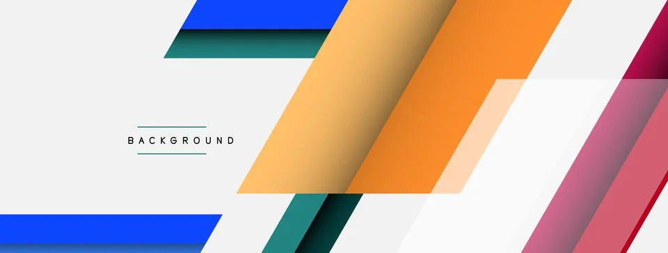 Background. Geometric diagonal square shapes and lines abstract composition Stock Illustration