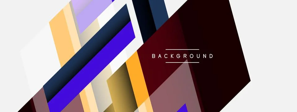 Background. Geometric diagonal square shapes and lines abstract composition 스톡 일러스트