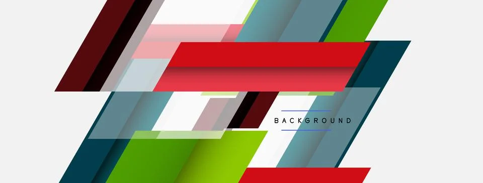 Background. Geometric diagonal square shapes and lines abstract composition 库存插图