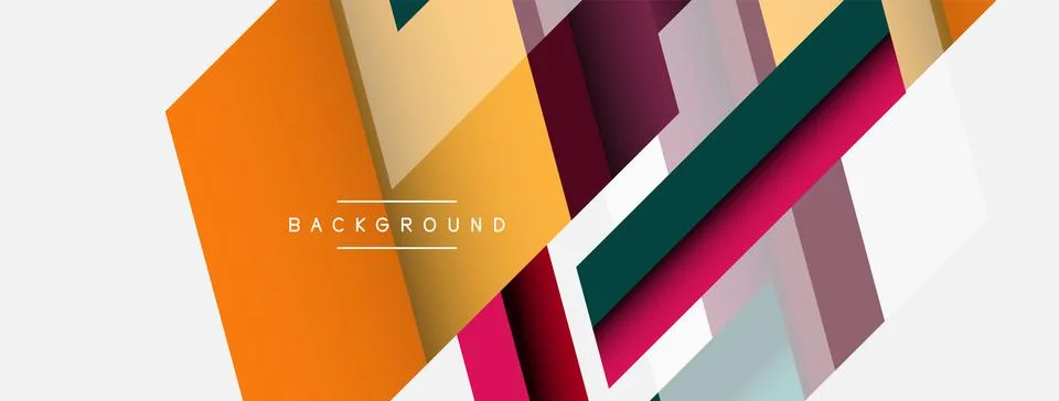 Background. Geometric diagonal square shapes and lines abstract composition イラスト素材