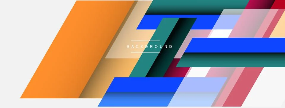 Background. Geometric diagonal square shapes and lines abstract composition Stockillustratie