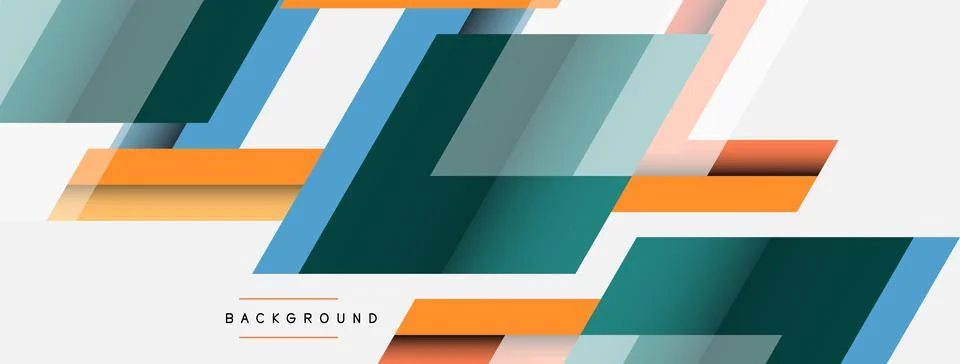 Background. Geometric diagonal square shapes and lines abstract composition Stockillustratie