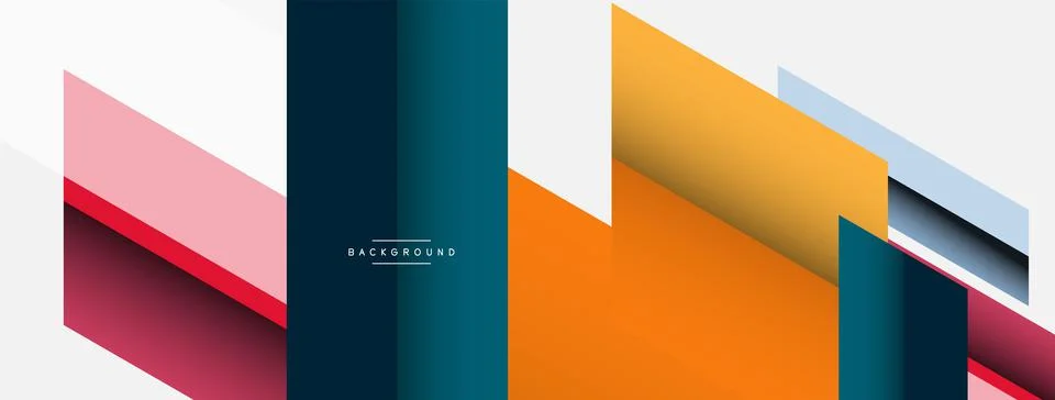 Background. Geometric diagonal square shapes and lines abstract composition イラスト素材