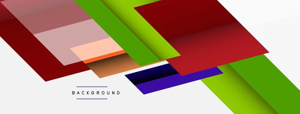 Background. Geometric diagonal square shapes and lines abstract composition Stock Illustration