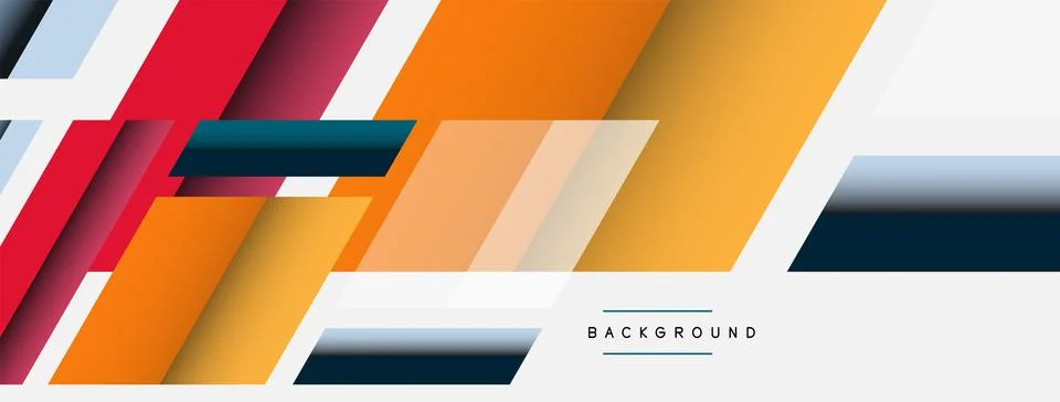 Background. Geometric diagonal square shapes and lines abstract composition イラスト素材