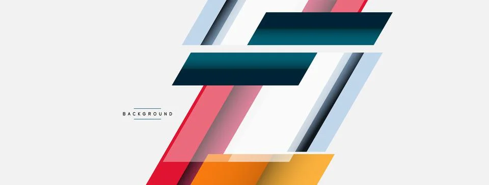 Background. Geometric diagonal square shapes and lines abstract composition 스톡 일러스트