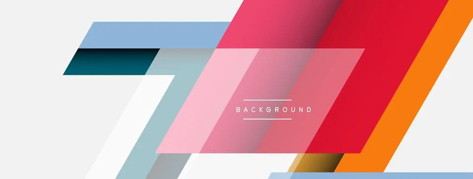 Background. Geometric diagonal square shapes and lines abstract composition Stock Illustration