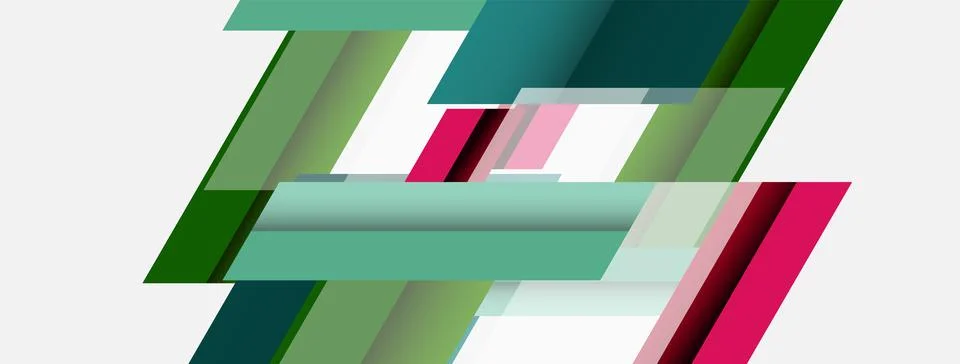 Background. Geometric diagonal square shapes and lines abstract composition Stock Illustration
