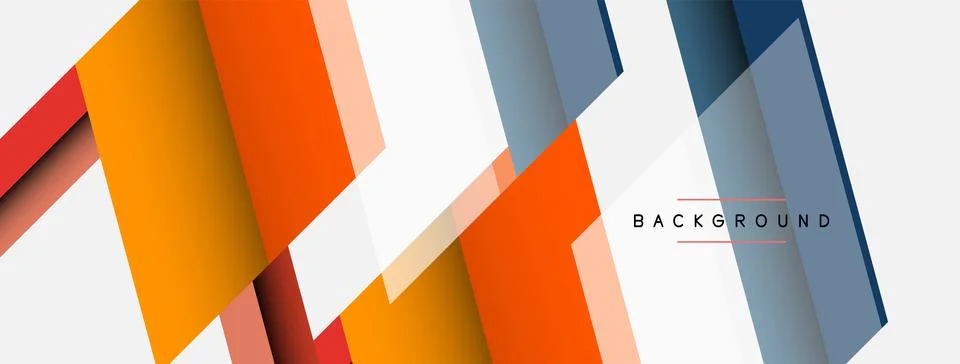Background. Geometric diagonal square shapes and lines abstract composition 库存插图