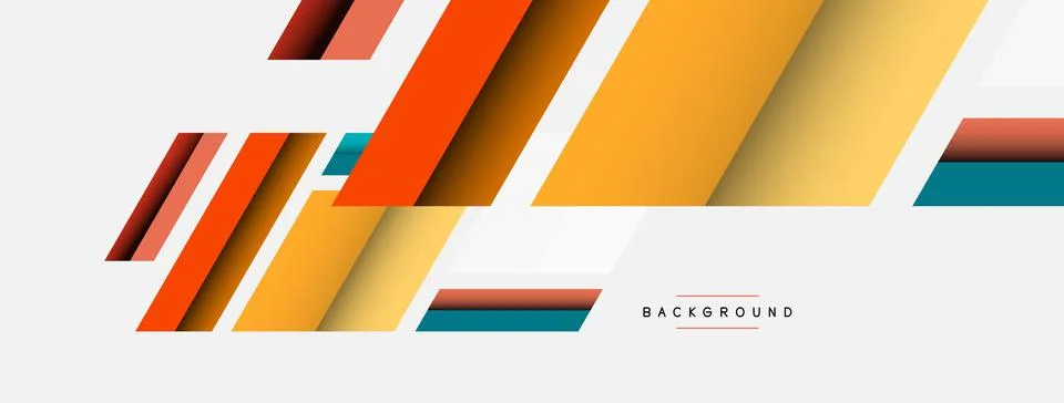 Background. Geometric diagonal square shapes and lines abstract composition Stock Illustration