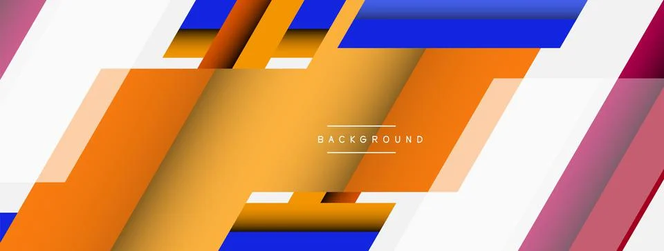 Background. Geometric diagonal square shapes and lines abstract composition 库存插图