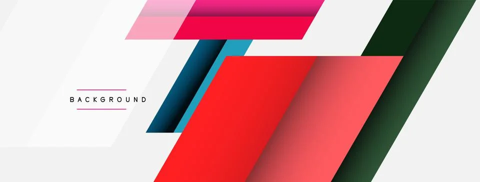Background. Geometric diagonal square shapes and lines abstract composition Stock Illustration