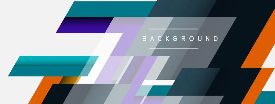 Background. Geometric diagonal square shapes and lines abstract composition 스톡 일러스트