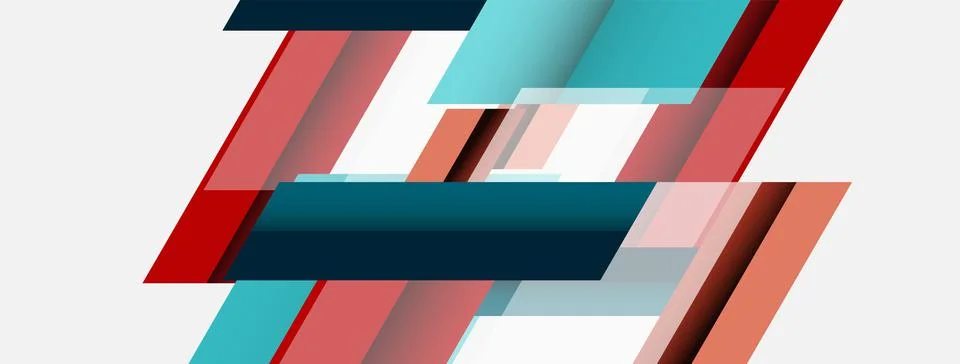 Background. Geometric diagonal square shapes and lines abstract composition Stock Illustration