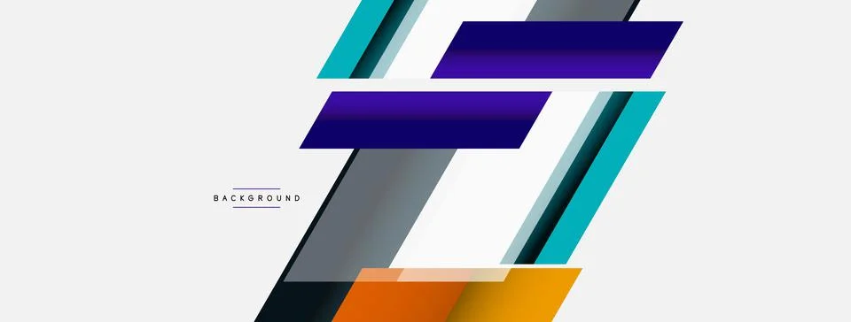 Background. Geometric diagonal square shapes and lines abstract composition 库存插图