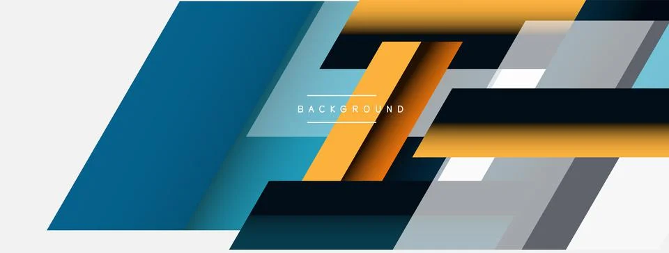 Background. Geometric diagonal square shapes and lines abstract composition 库存插图