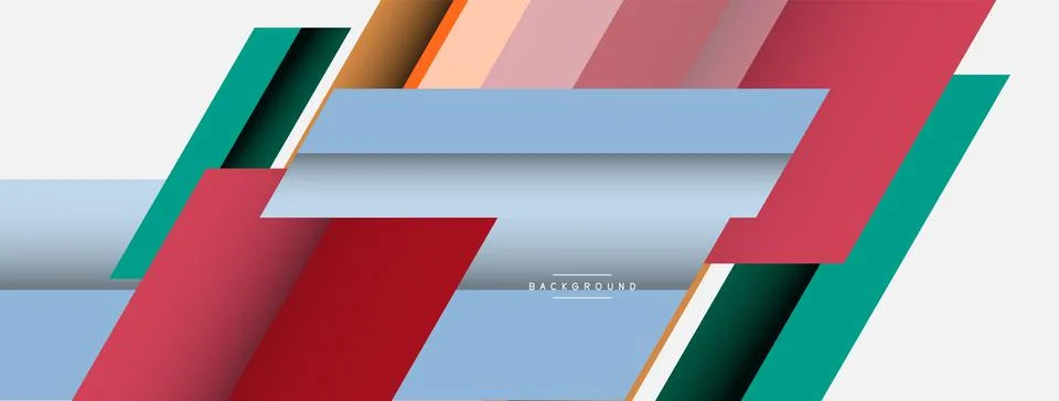 Background. Geometric diagonal square shapes and lines abstract composition Stockillustratie