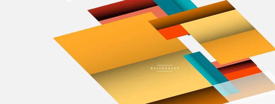 Background. Geometric diagonal square shapes and lines abstract composition Illustrazione stock