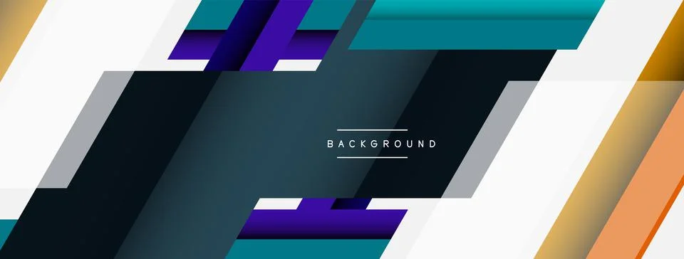 Background. Geometric diagonal square shapes and lines abstract composition 库存插图