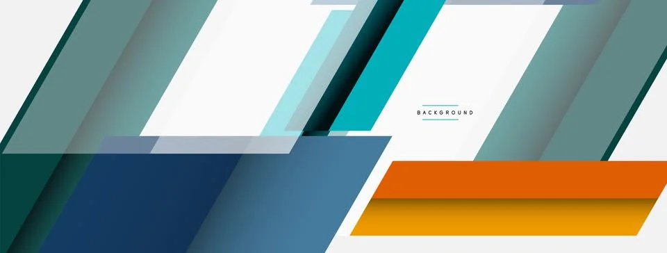 Background. Geometric diagonal square shapes and lines abstract composition Stock Illustration