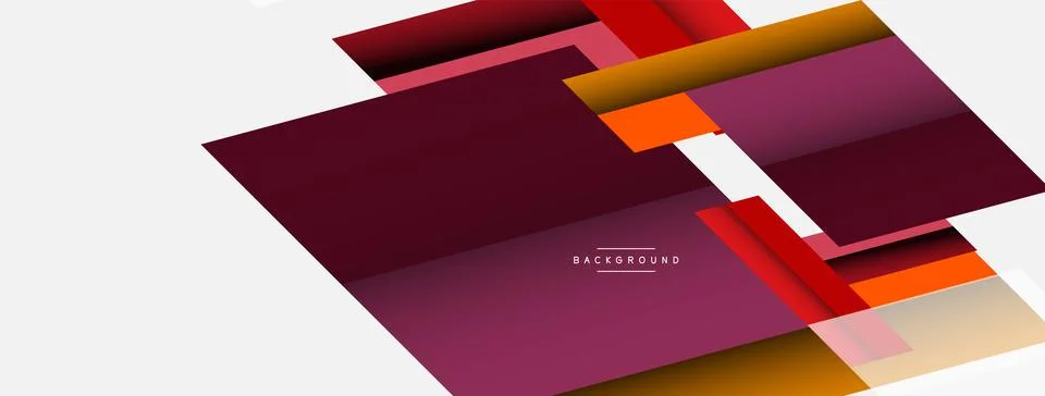 Background. Geometric diagonal square shapes and lines abstract composition Stock Illustration
