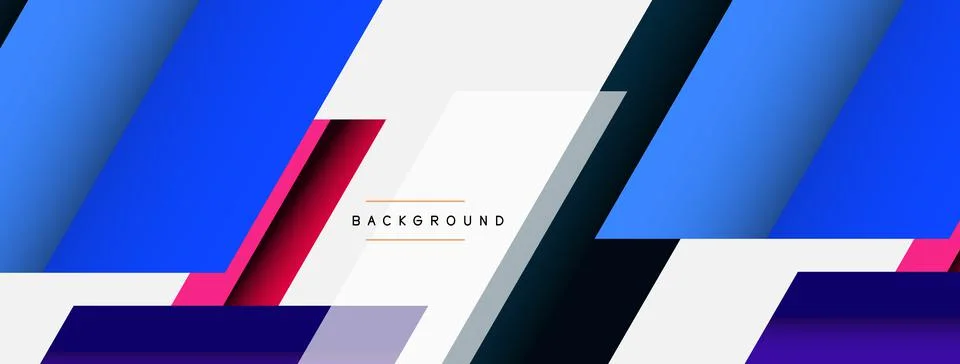 Background. Geometric diagonal square shapes and lines abstract composition 库存插图