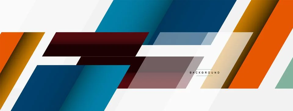 Background. Geometric diagonal square shapes and lines abstract composition Stock Illustration
