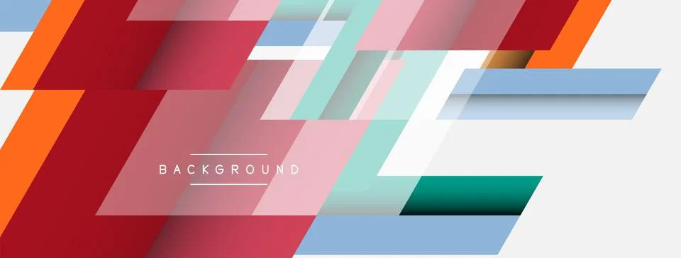 Background. Geometric diagonal square shapes and lines abstract composition Stock Illustration
