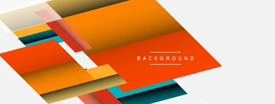 Background. Geometric diagonal square shapes and lines abstract composition Stock Illustration