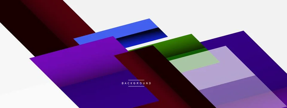 Background. Geometric diagonal square shapes and lines abstract composition Stock Illustration