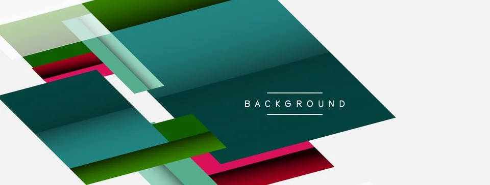 Background. Geometric diagonal square shapes and lines abstract composition Stock Illustration