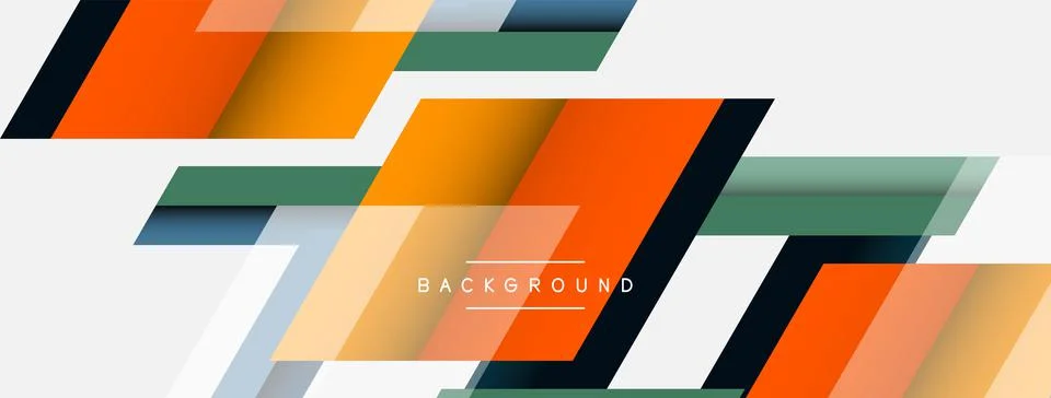 Background. Geometric diagonal square shapes and lines abstract composition 库存插图