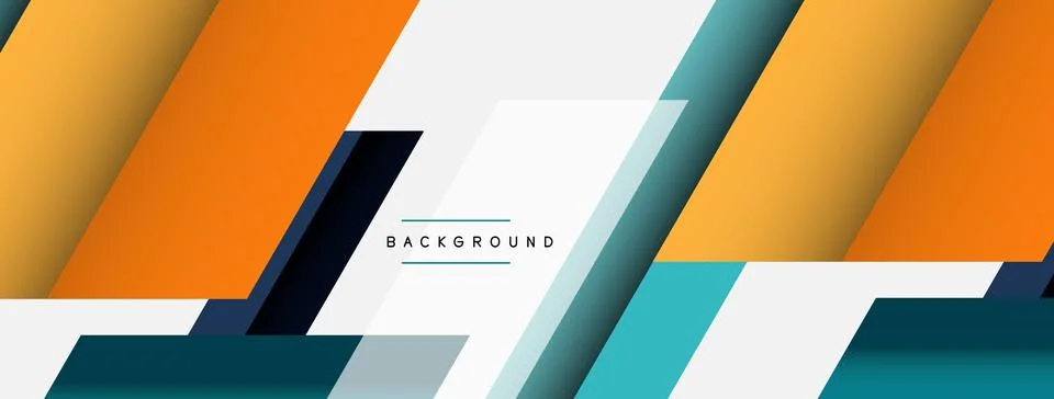 Background. Geometric diagonal square shapes and lines abstract composition Stock Illustration