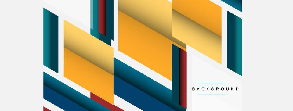 Background. Geometric diagonal square shapes and lines abstract composition Stock Illustration