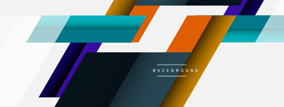 Background. Geometric diagonal square shapes and lines abstract composition 库存插图