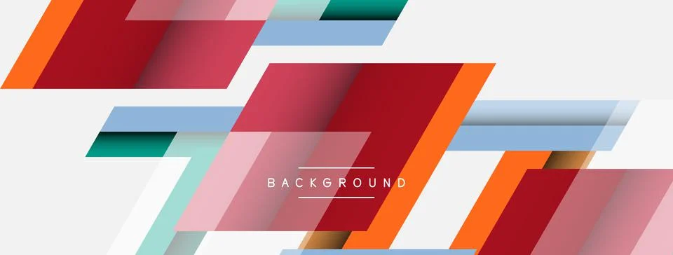 Background. Geometric diagonal square shapes and lines abstract composition Stock Illustration