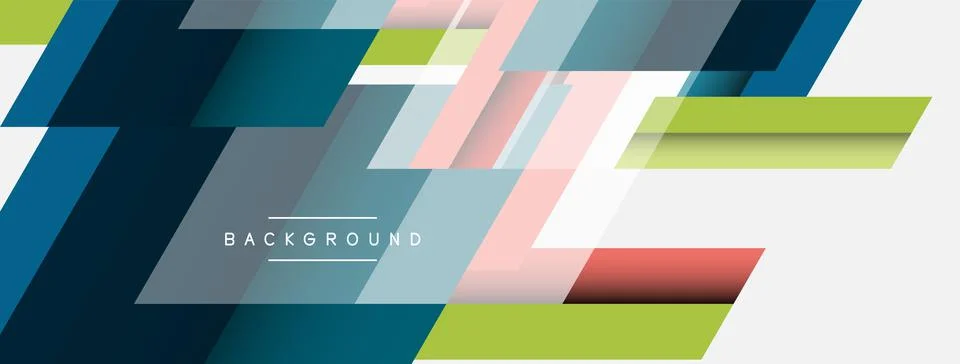 Background. Geometric diagonal square shapes and lines abstract composition Stock Illustration